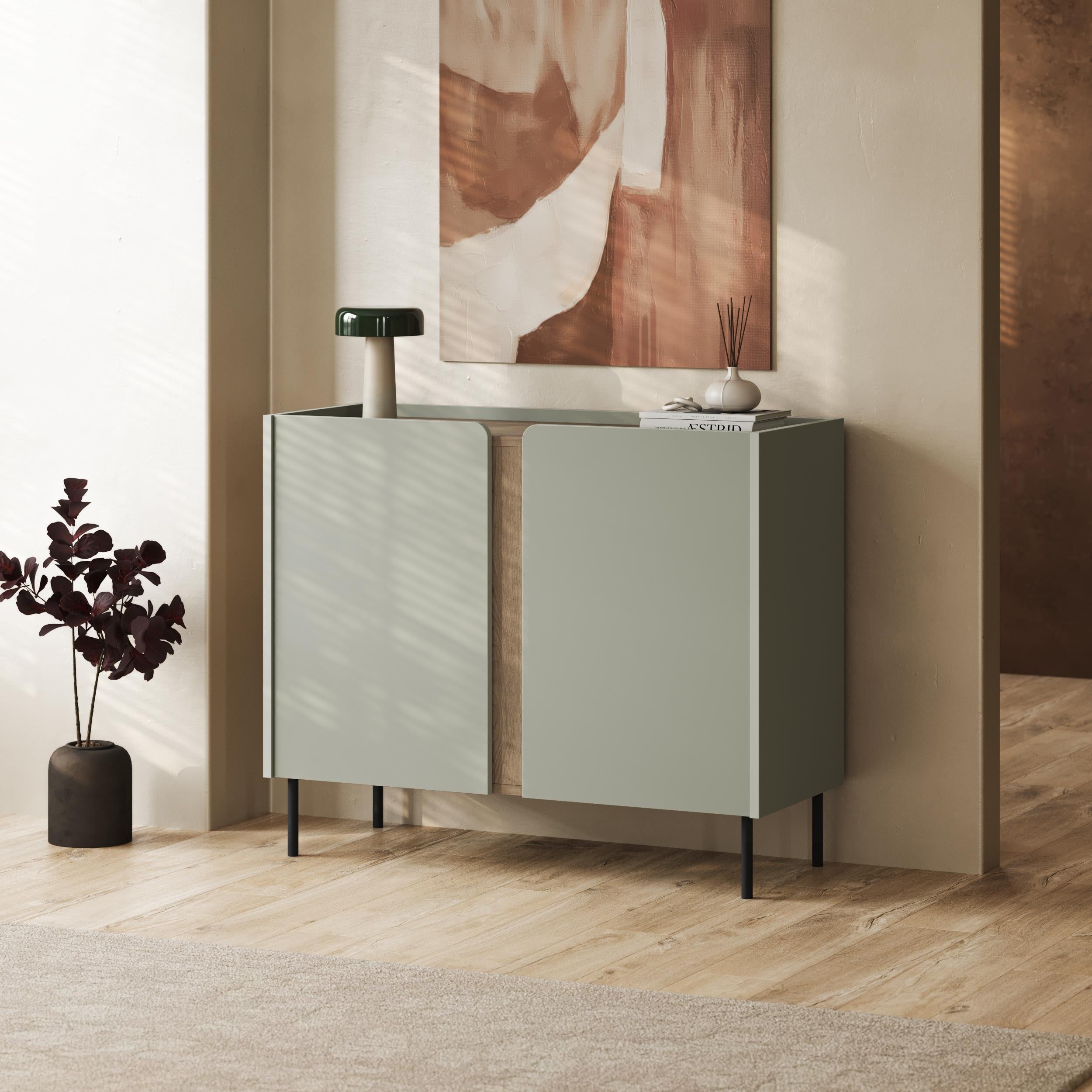 Norm Sideboard 2 Doors - styled in a hallway setting