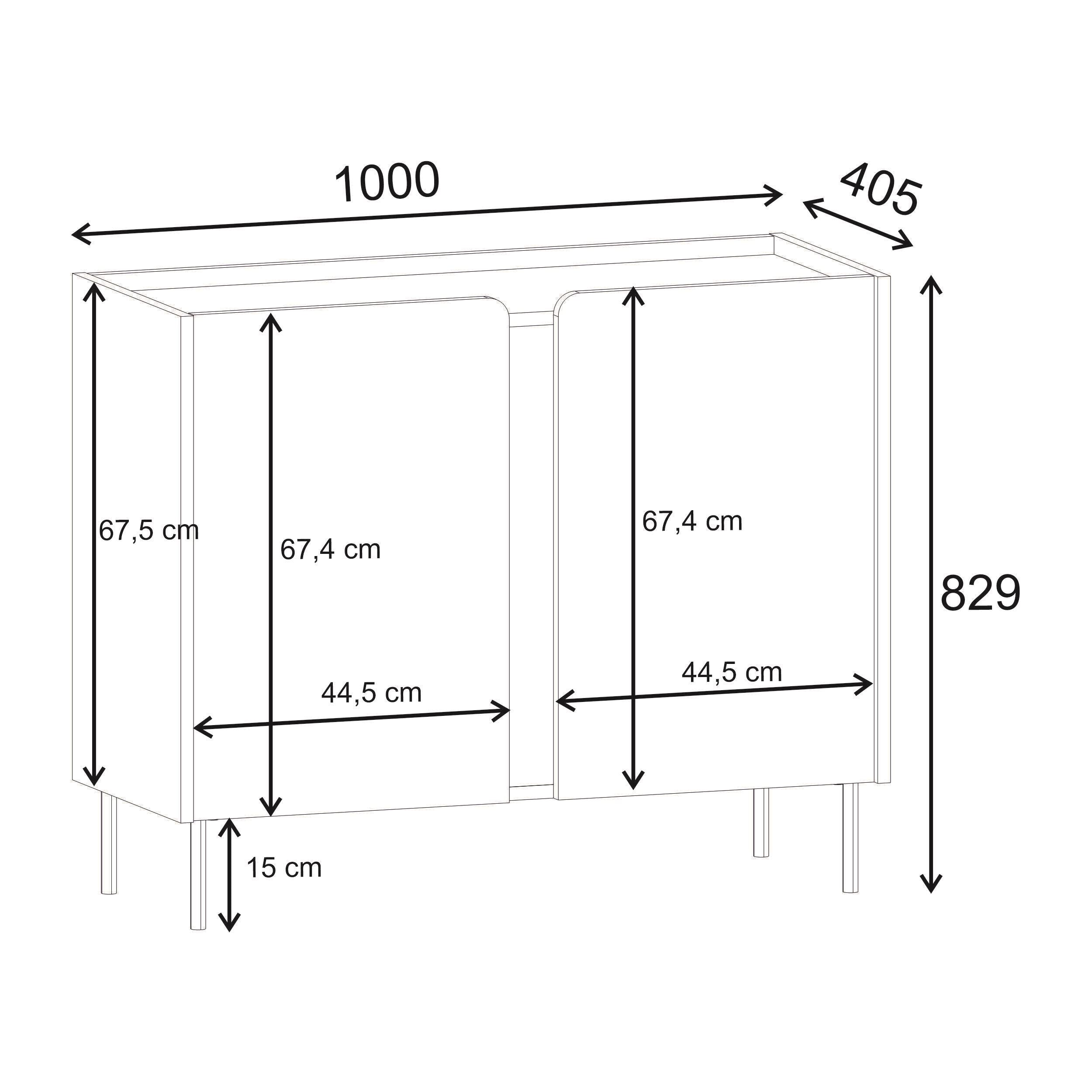 Norm Sideboard 2 Doors - dimensions