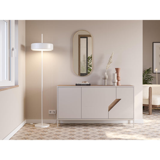 Vesco Modern Sideboard Natural Oak Sandstone 150cm