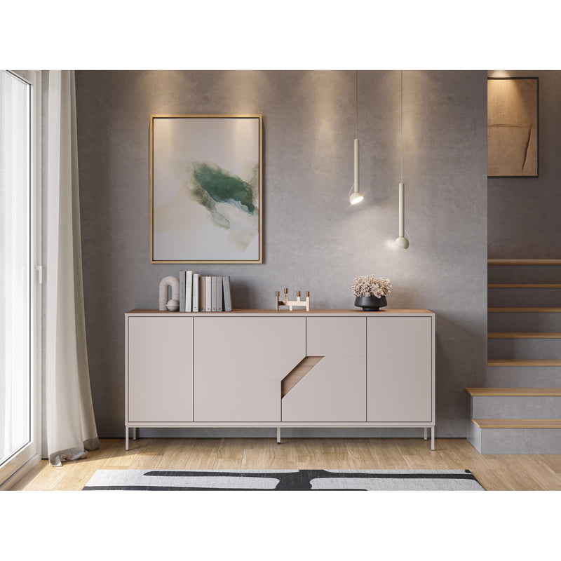 Vesco Modern Sideboard Natural Oak Sandstone 180cm