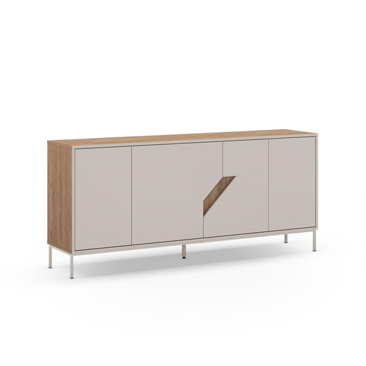 Vesco Modern Sideboard Natural Oak Sandstone 180cm - Additional Image 1