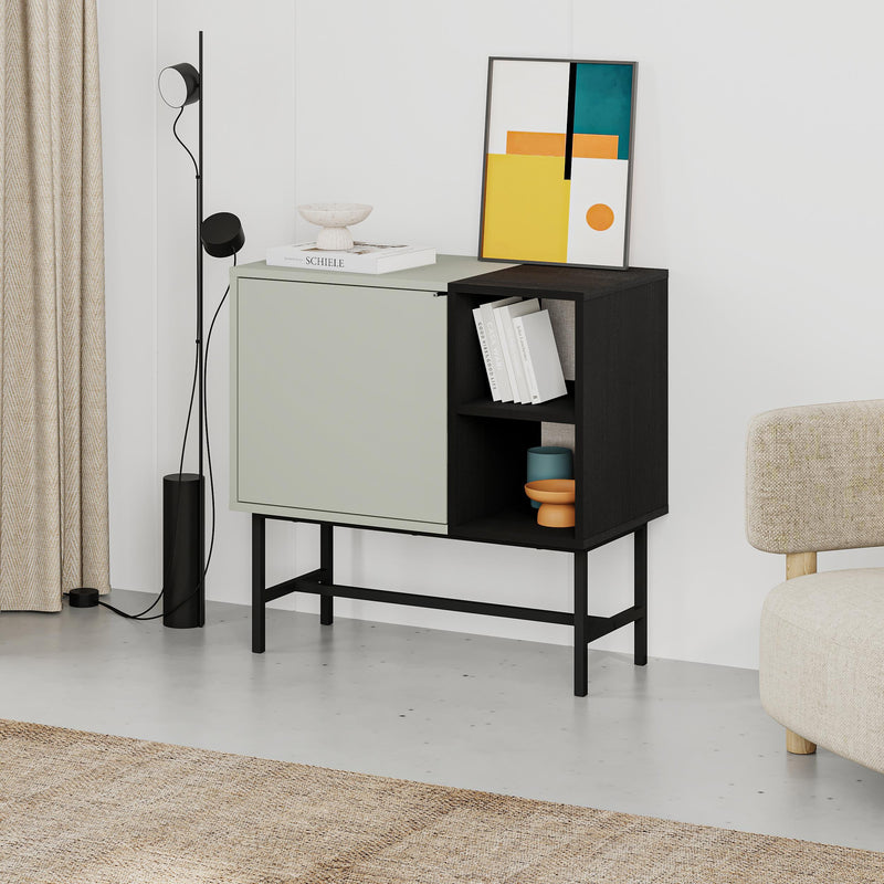 Mona Mini Console Table with Storage & Shelves