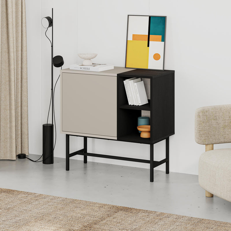Mona Mini Console Table with Storage & Shelves