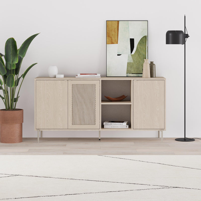 New Inca 3 Door Sideboard with Open Shelves
