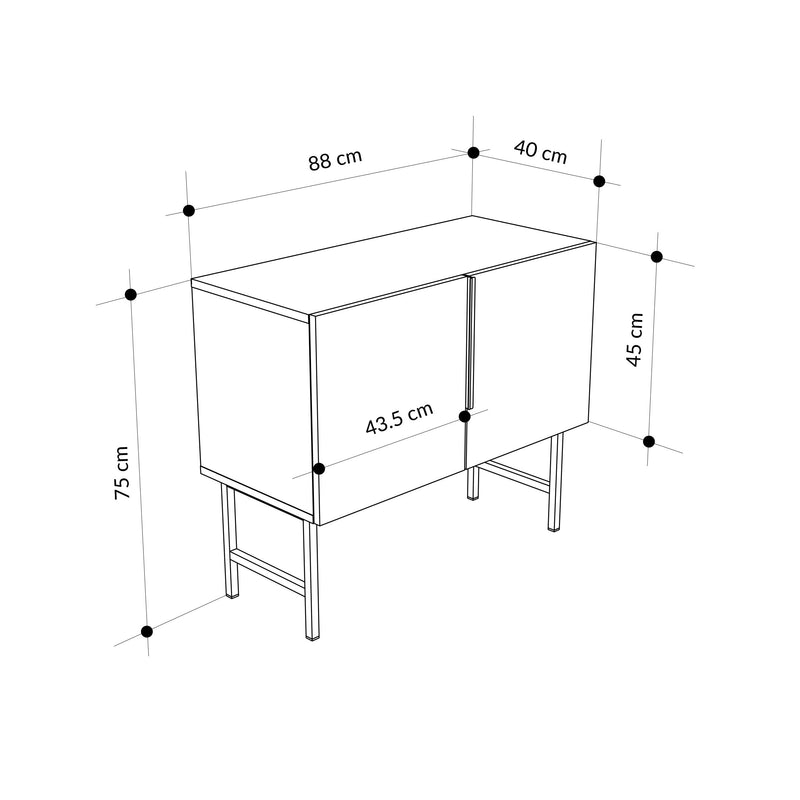Tona Console Cabinet – 2 Door Storage Unit - Additional Image 7