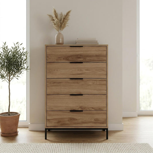 Mars 5 Drawer Dresser Deep Oud 70cm - Additional Image 6