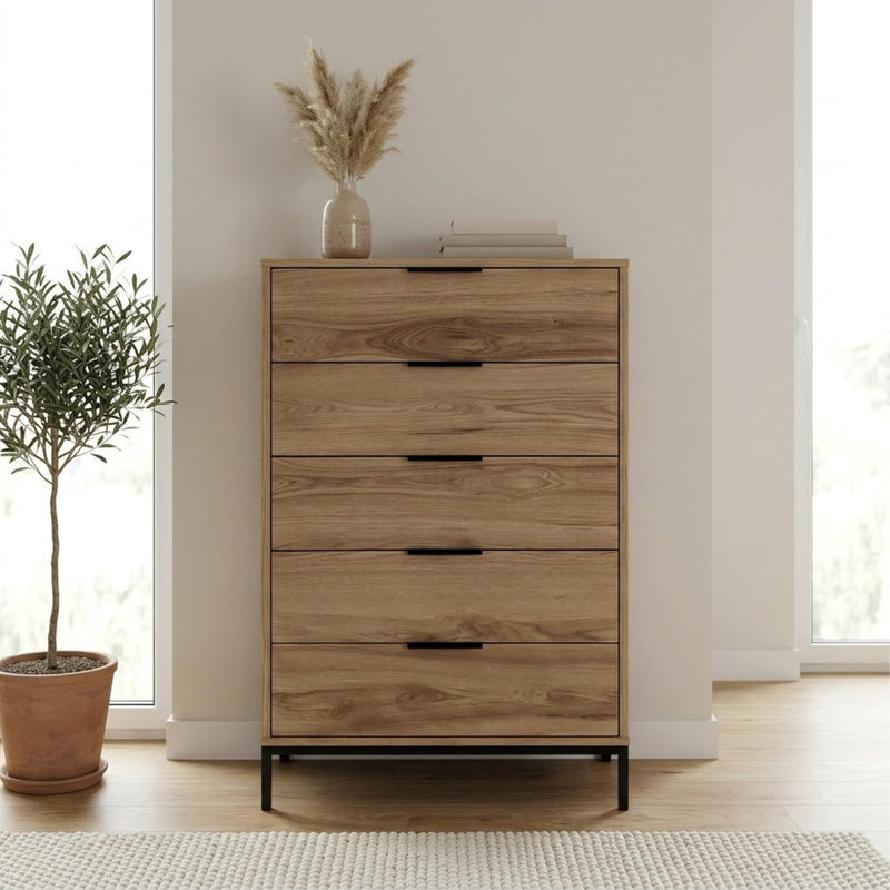 Mars 5 Drawer Dresser Deep Oud 70cm - Additional Image 6