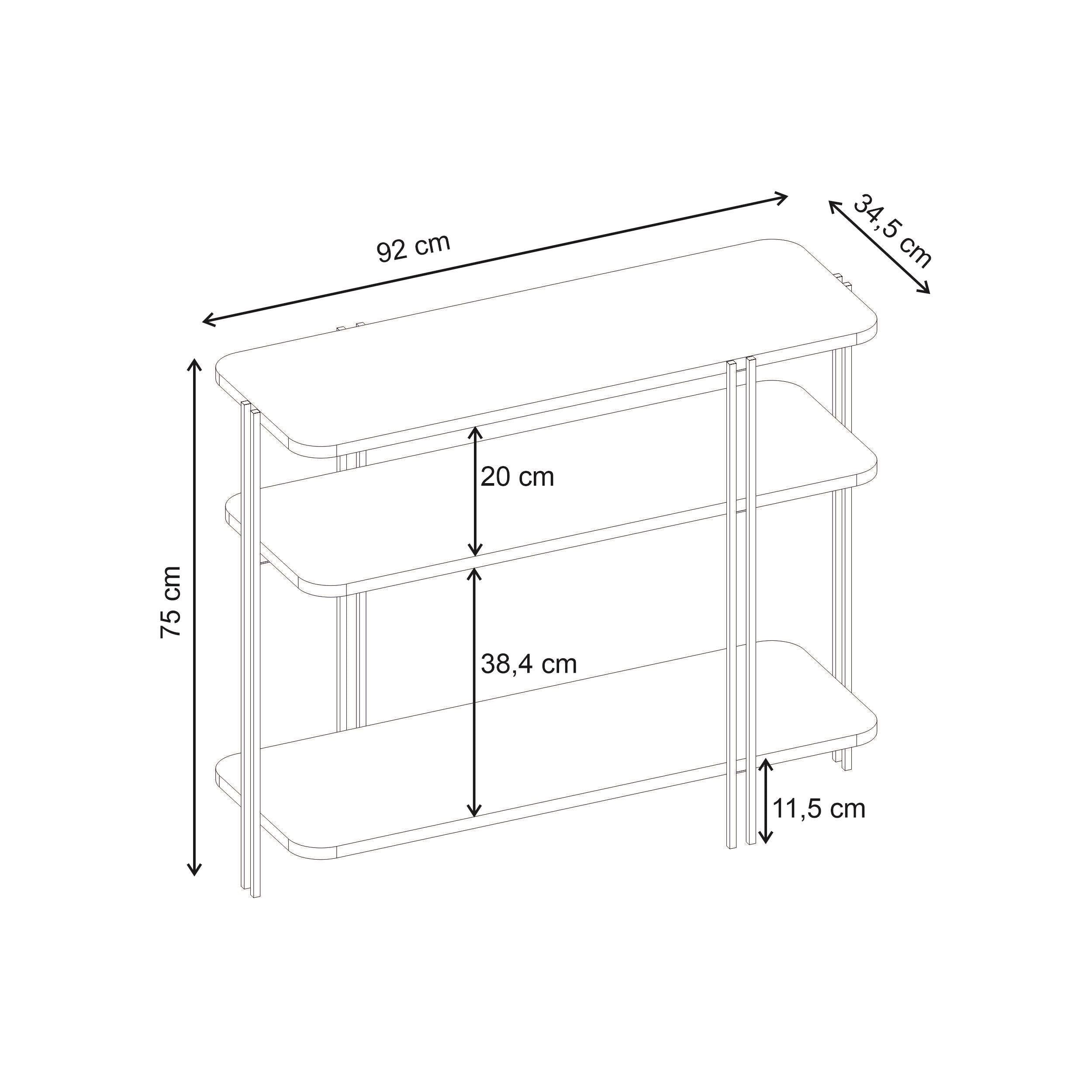 Notus Console Table with Shelves - Additional Image 7