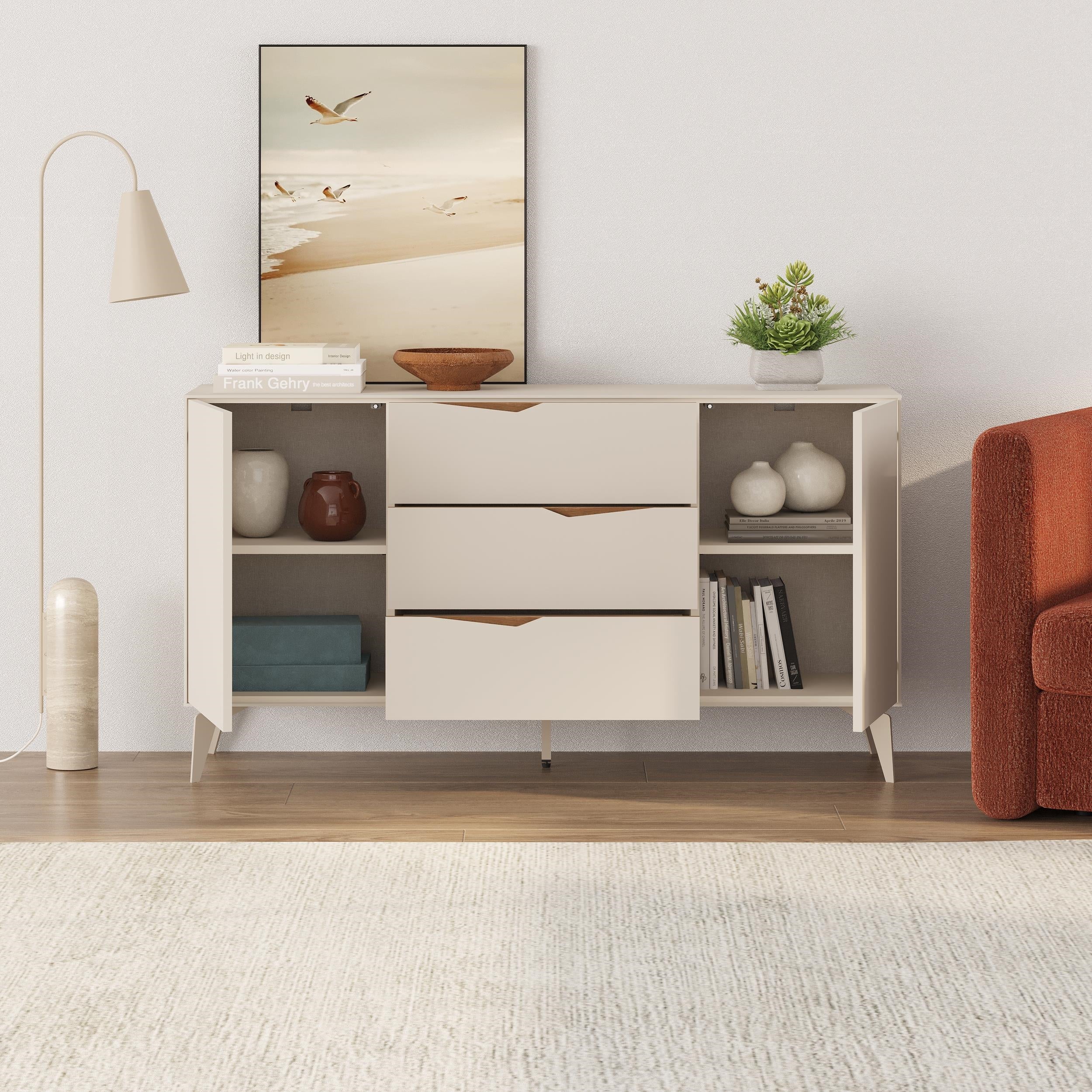 Jaden Console Sideboard - open door detail