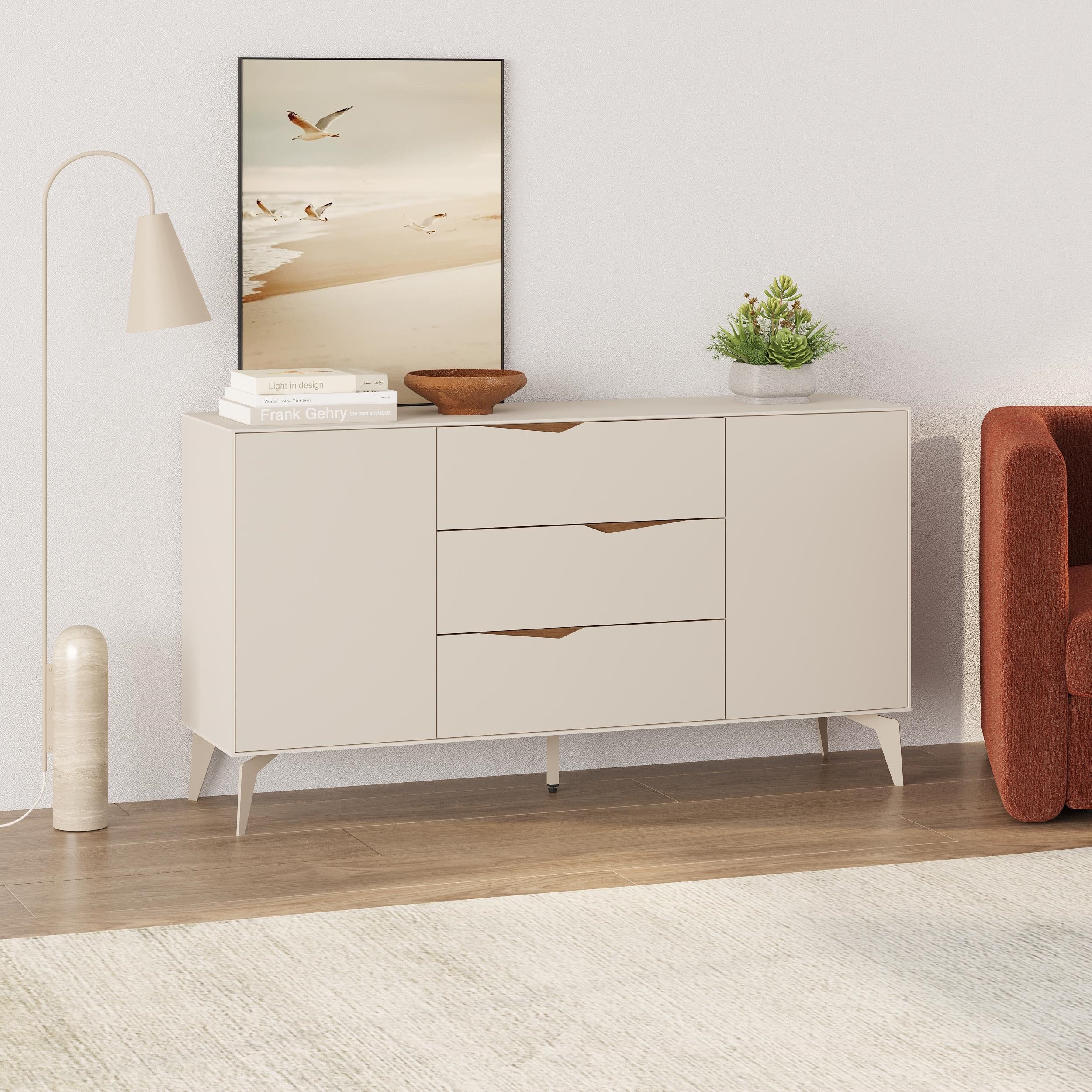 Jaden Console Sideboard - styled in a living room setting