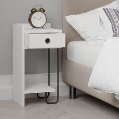 Sirius Modern Bedside Table Left Module Width Bedroom Furniture 32cm – White
