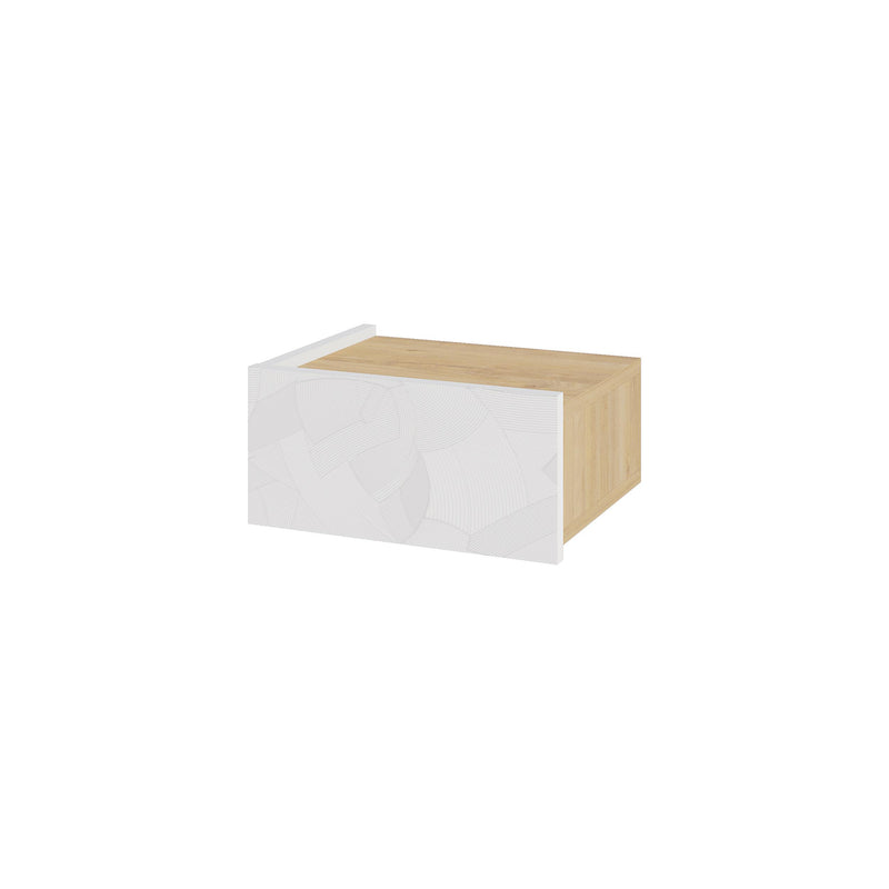 Onda Wall Mounted Nightstand with Drawer - Additional Image 2