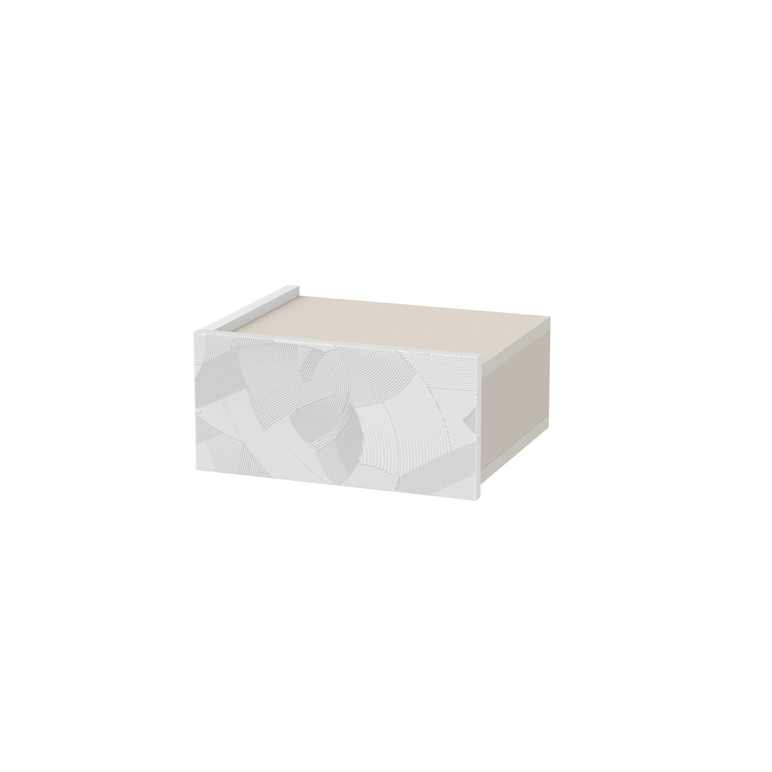 Onda Wall Mounted Nightstand with Drawer and LED - Additional Image 3