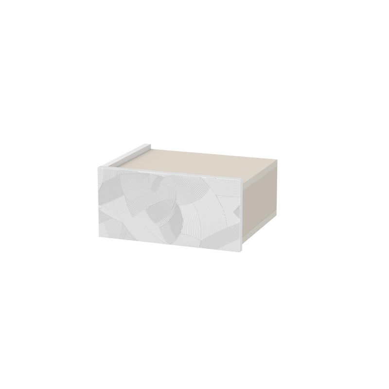 Onda Wall Mounted Nightstand with Drawer and LED - Additional Image 3