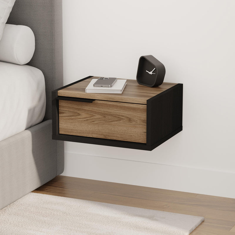 Eco Wall-Mounted Nightstand – Floating Bedside Table with Drawer