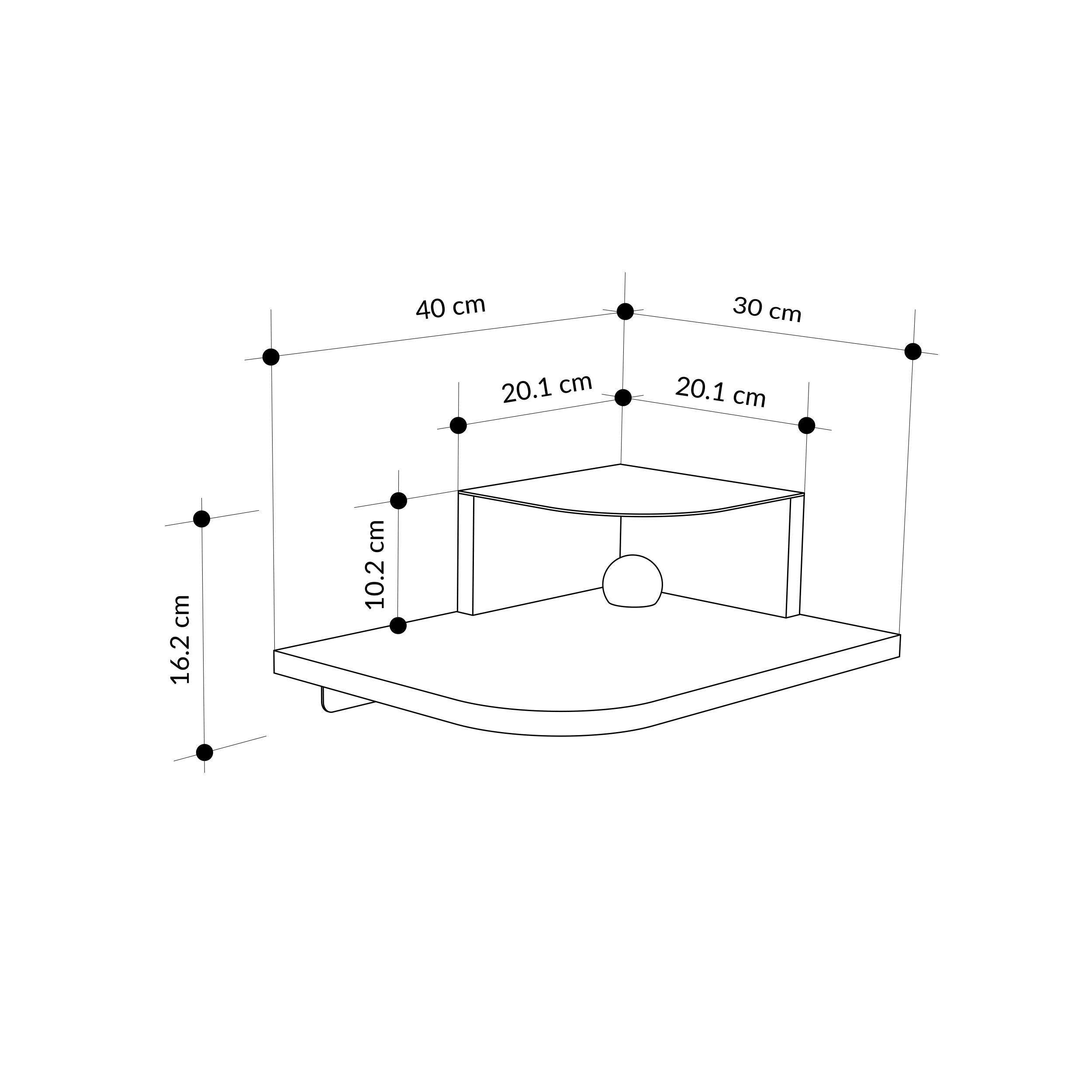 Luno Floating Bedside Shelf with LED Reading Light - Additional Image 7