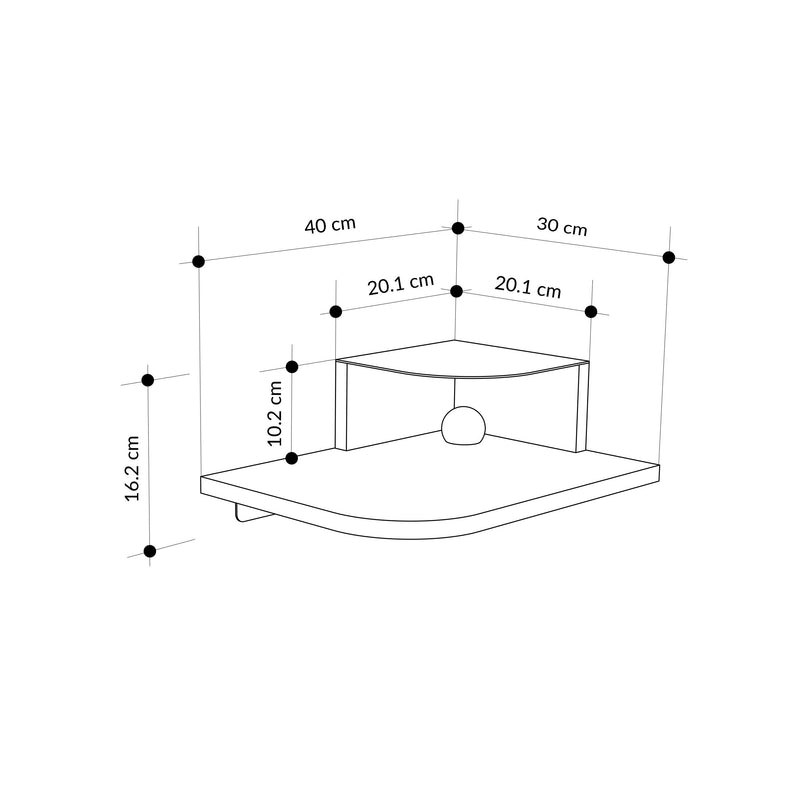 Luno Floating Bedside Shelf with LED Reading Light - Additional Image 7