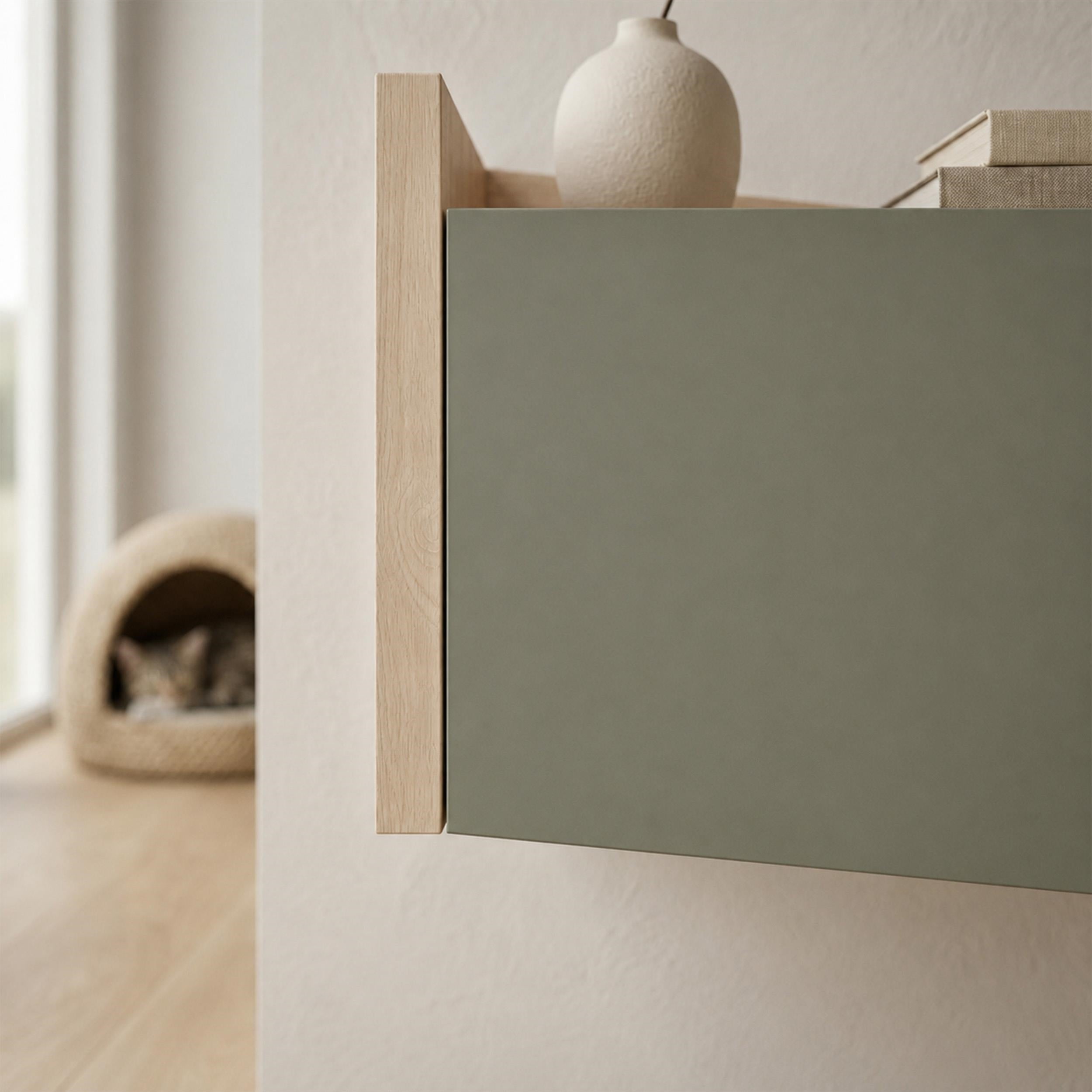 Diago Floating Bedside Table Left - close-up detail