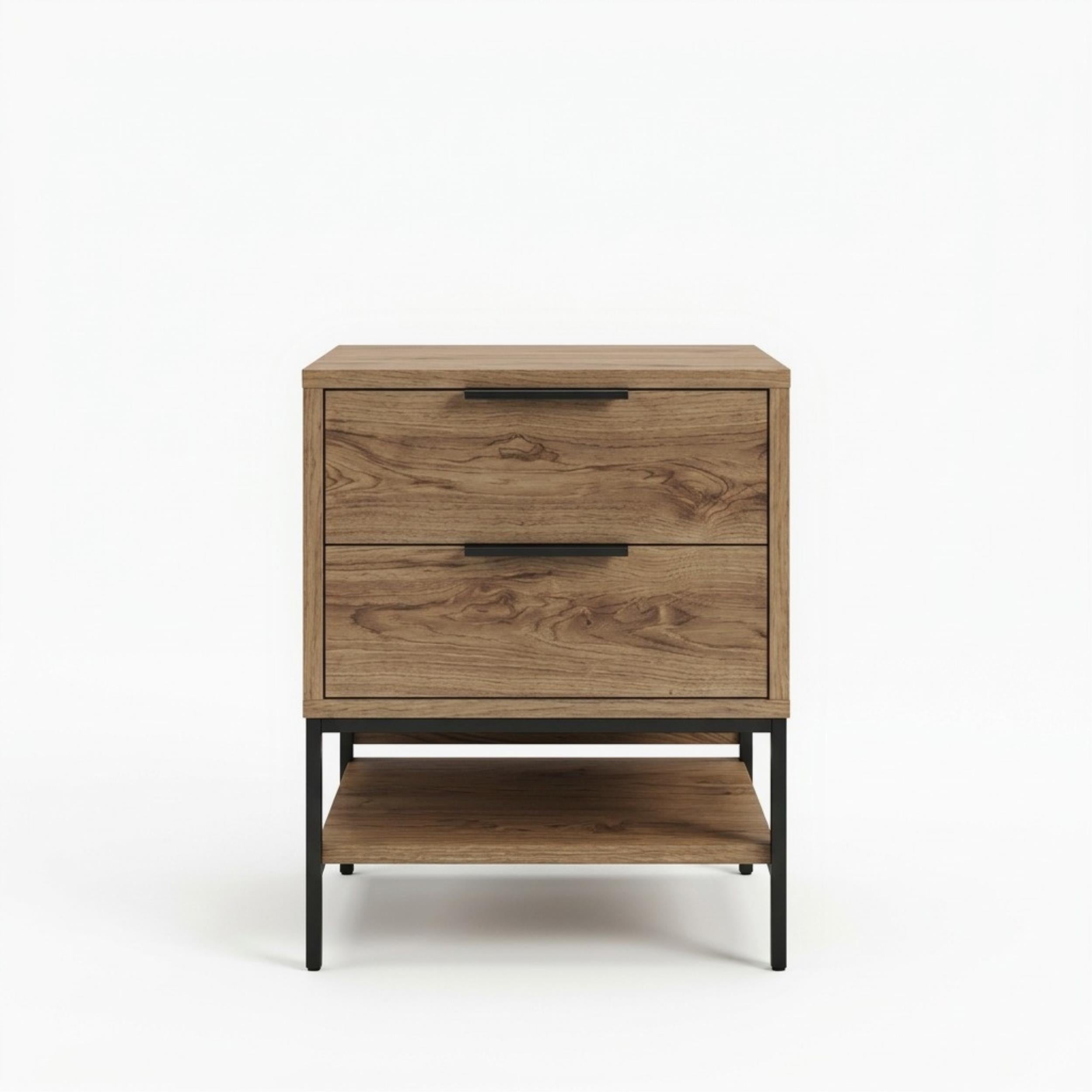 Mars Bedside Table Whiskey Oak W45cm - Additional Image 1