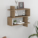Paralel Wall Bookcase 70cm – 2-Tier Wall Mounted Bookcase Display Unit – Dark Oak