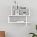 Paralel Wall Bookcase 70cm – 2-Tier Wall Mounted Bookcase Display Unit – White