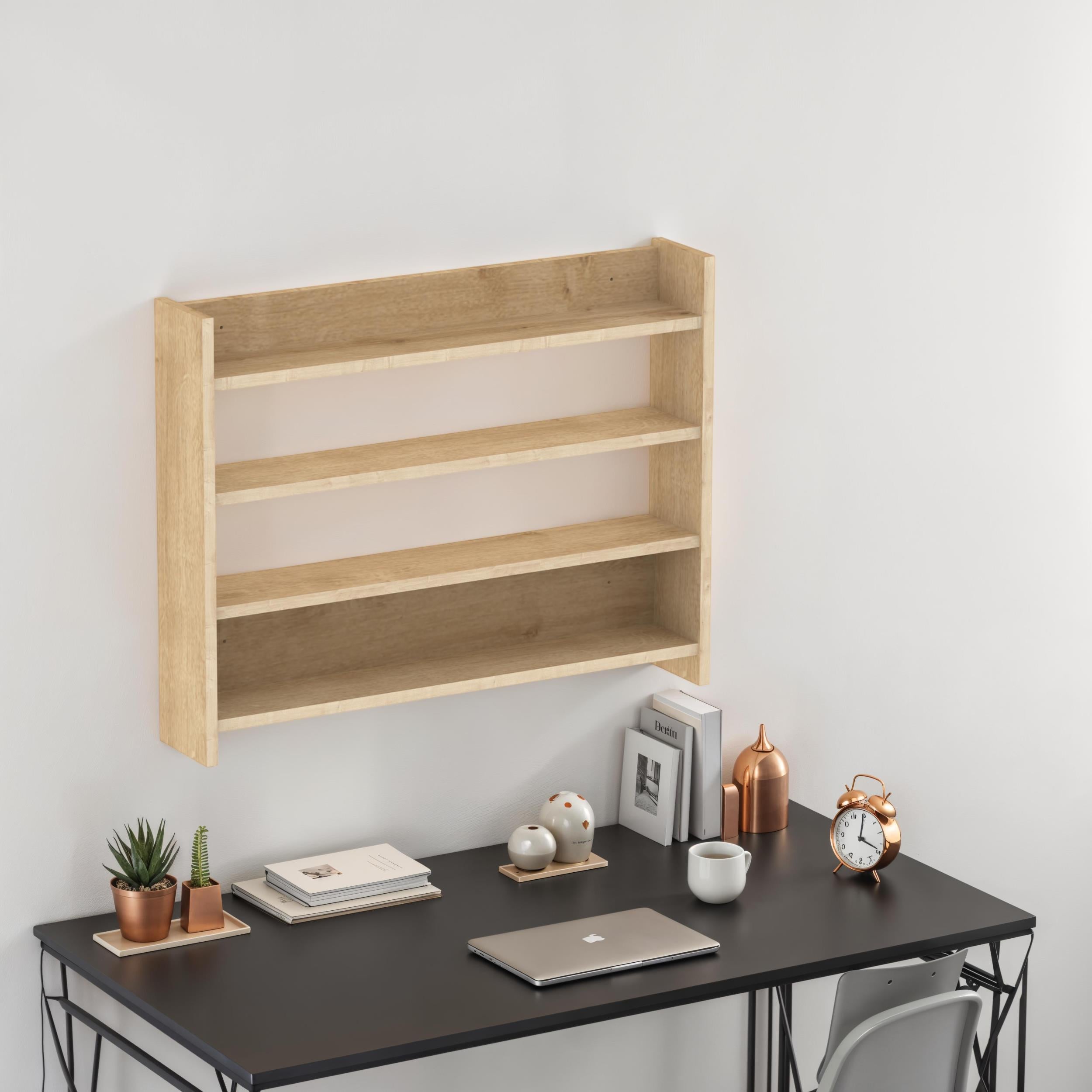Lane 4-Tier Wall Shelf - Tiered Wall Shelf with Open Storage