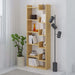 Oppa Modern Bookcase Display Unit Tall 162.4cm – Sapphire Oak,Light Mocha