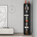 Nati Modern Corner Bookcase Display Unit Tall 161cm – Black Bute