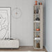 Nati Modern Corner Bookcase Display Unit Tall 161cm – Sandstone