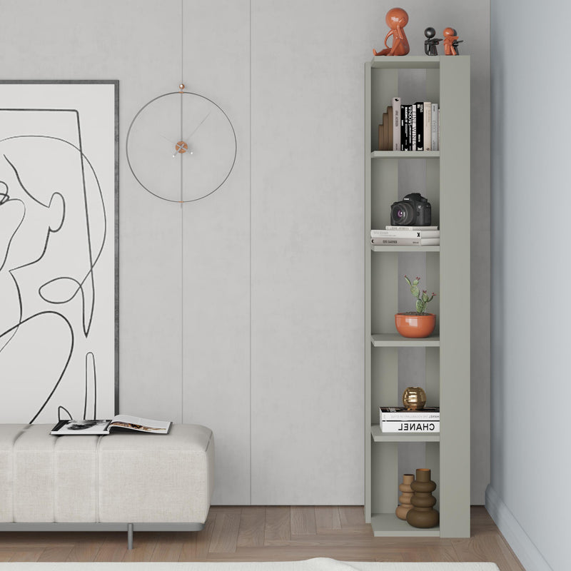Nati Corner Bookcase 161cm – styled in living room – Decortie