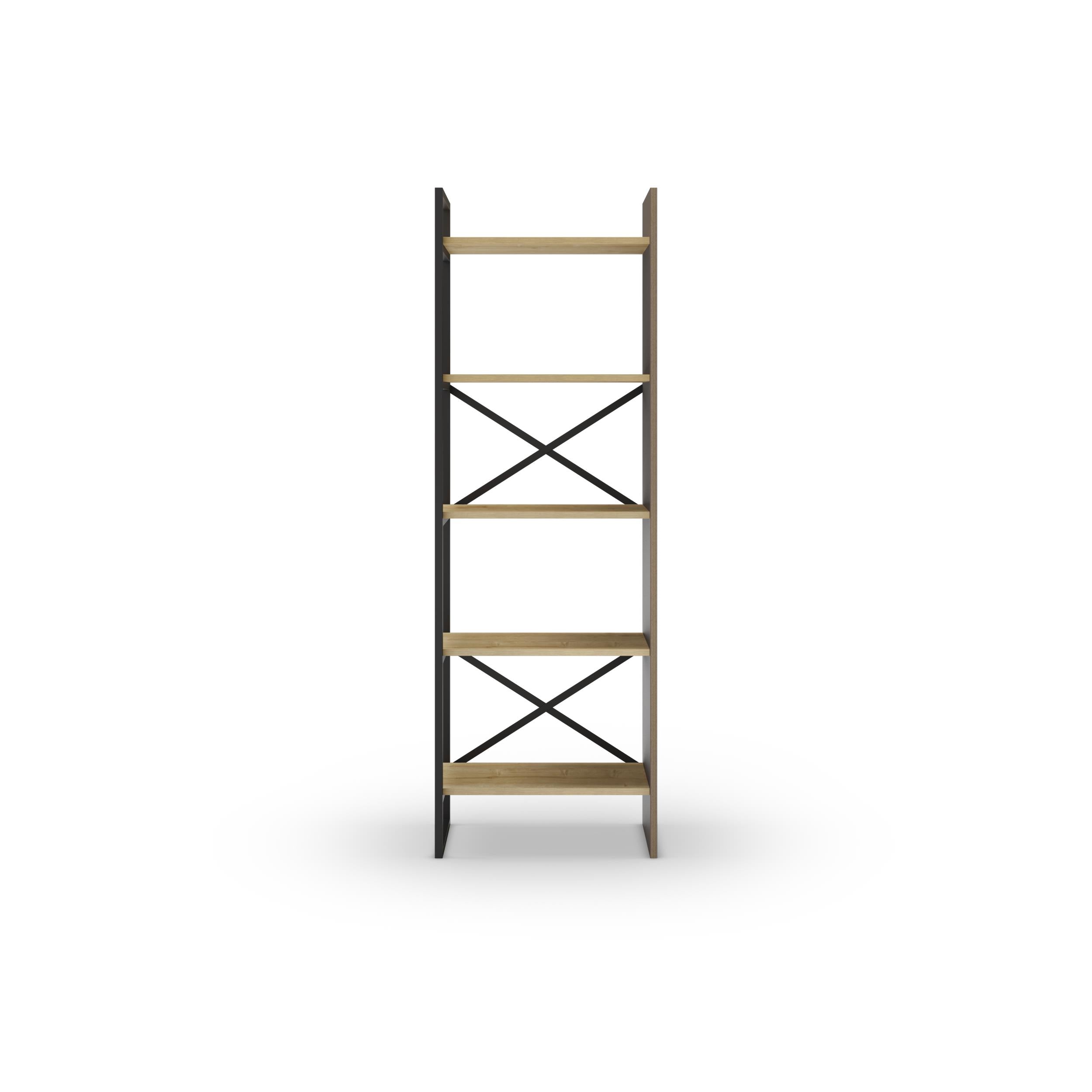 Detroit Industrial Bookcase 58cm - open shelf detail