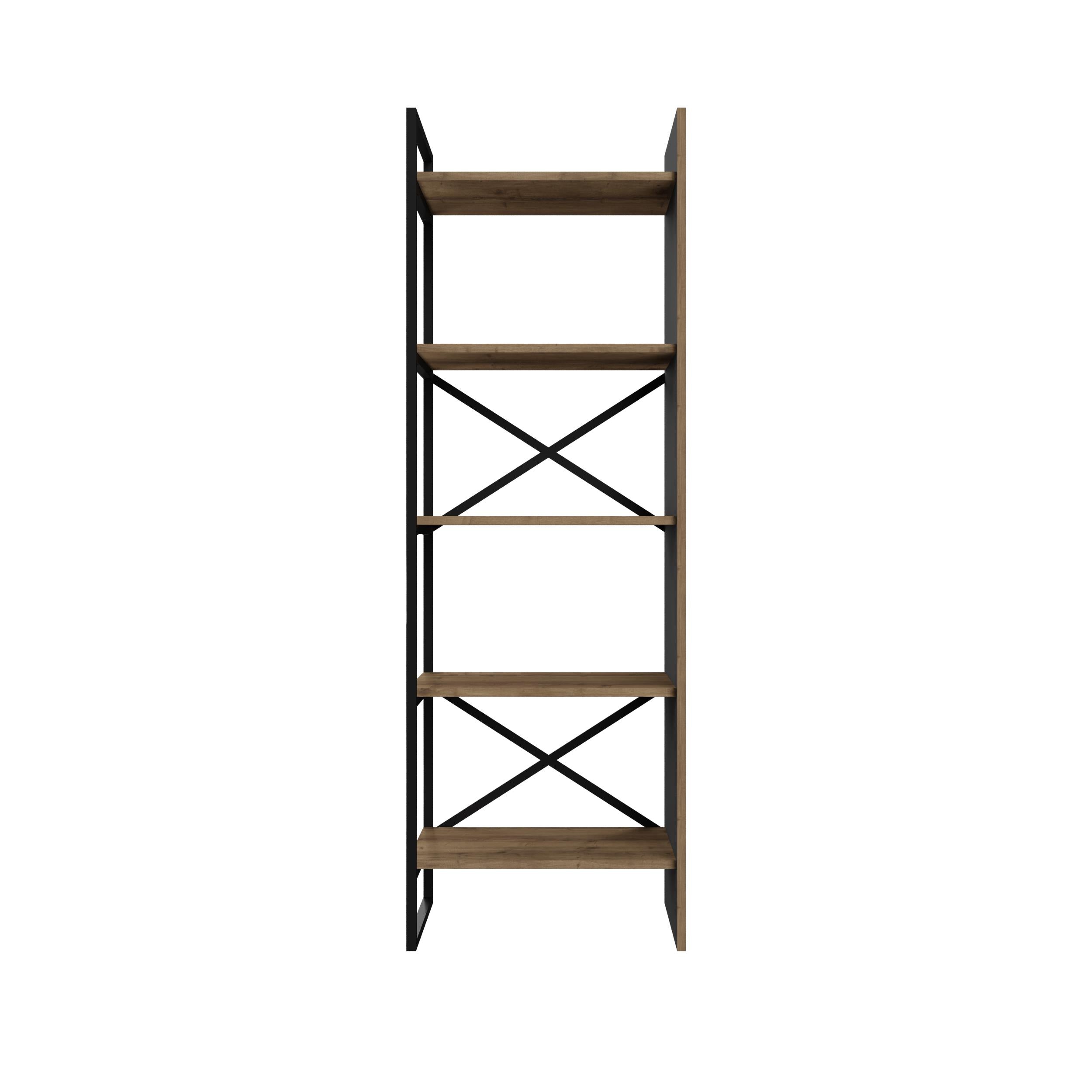 Detroit Industrial Bookcase 58cm - Industrial Bookcase with Metal Frame