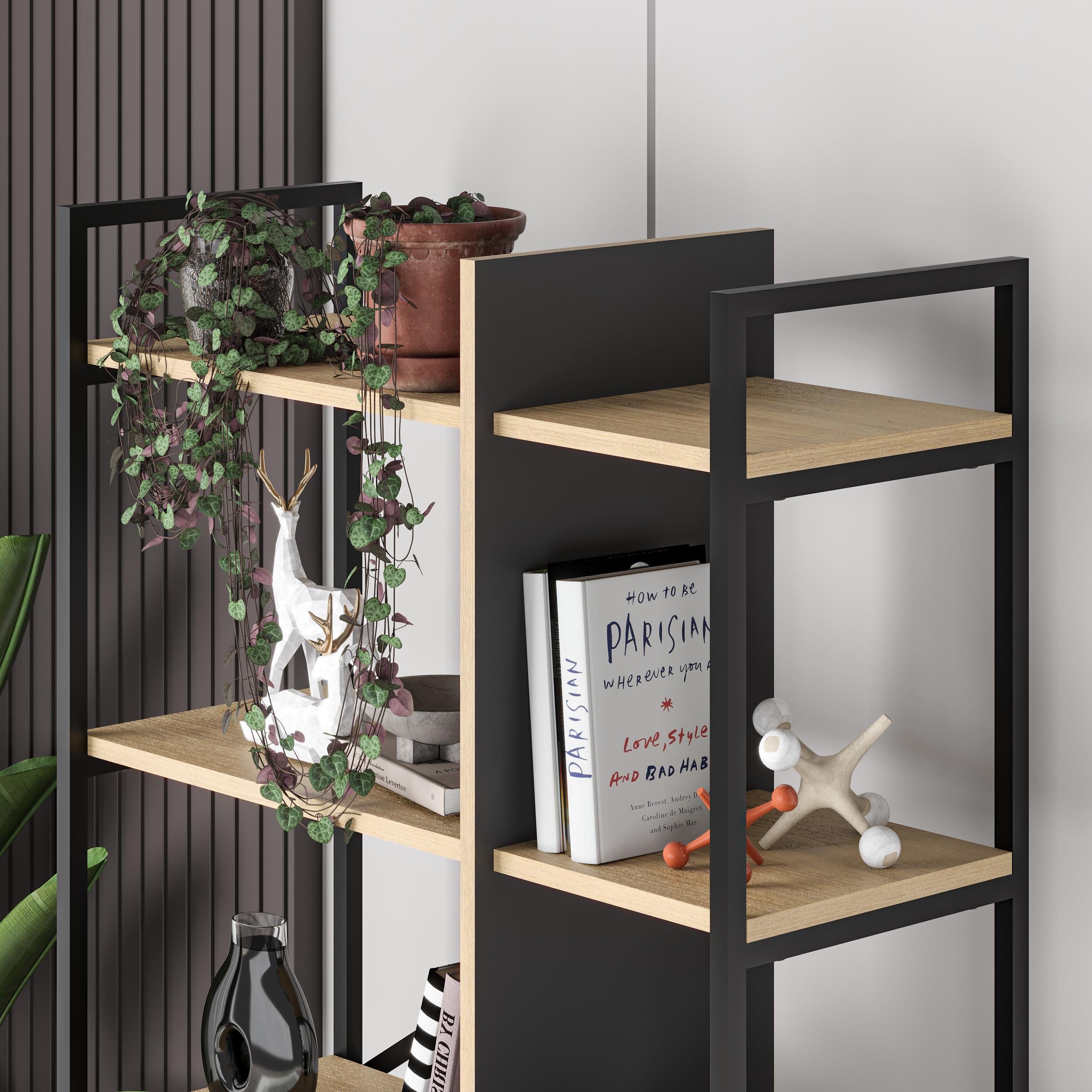 Detroit Industrial Bookcase 87.5cm - close-up detail