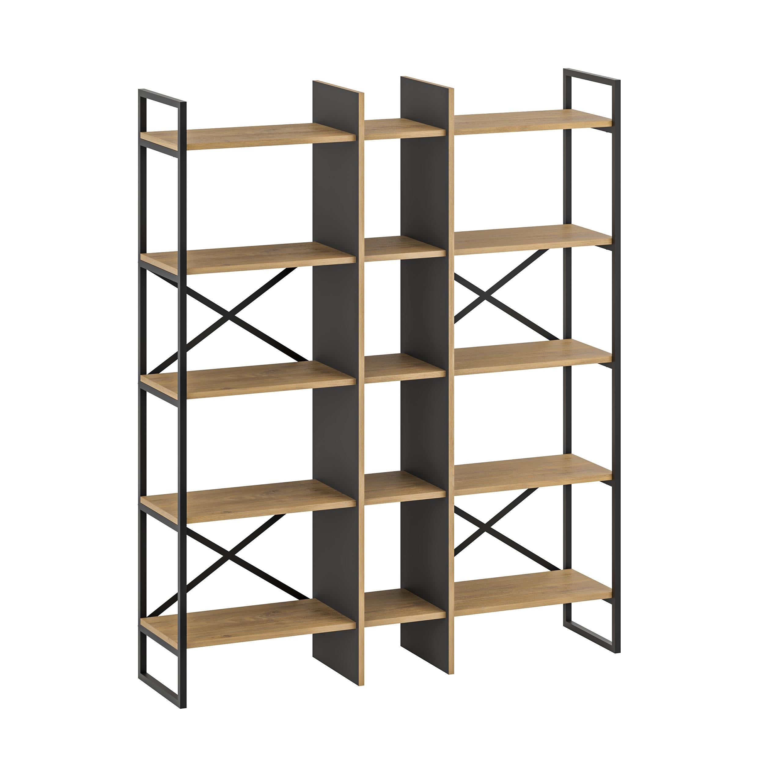 Detroit Industrial Bookcase 143.5cm - product photo