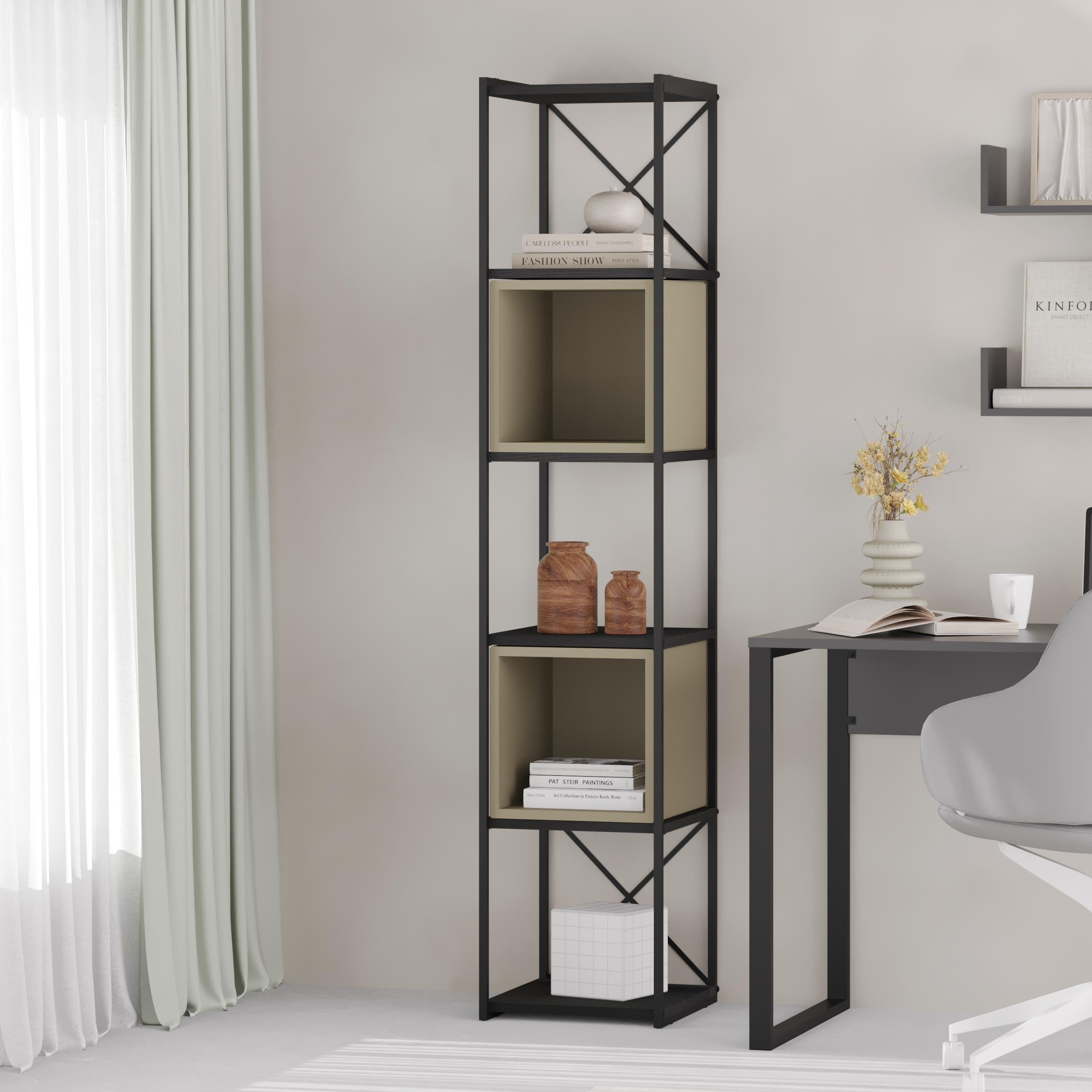 Vale Mini Industrial Bookcase styled in a room setting