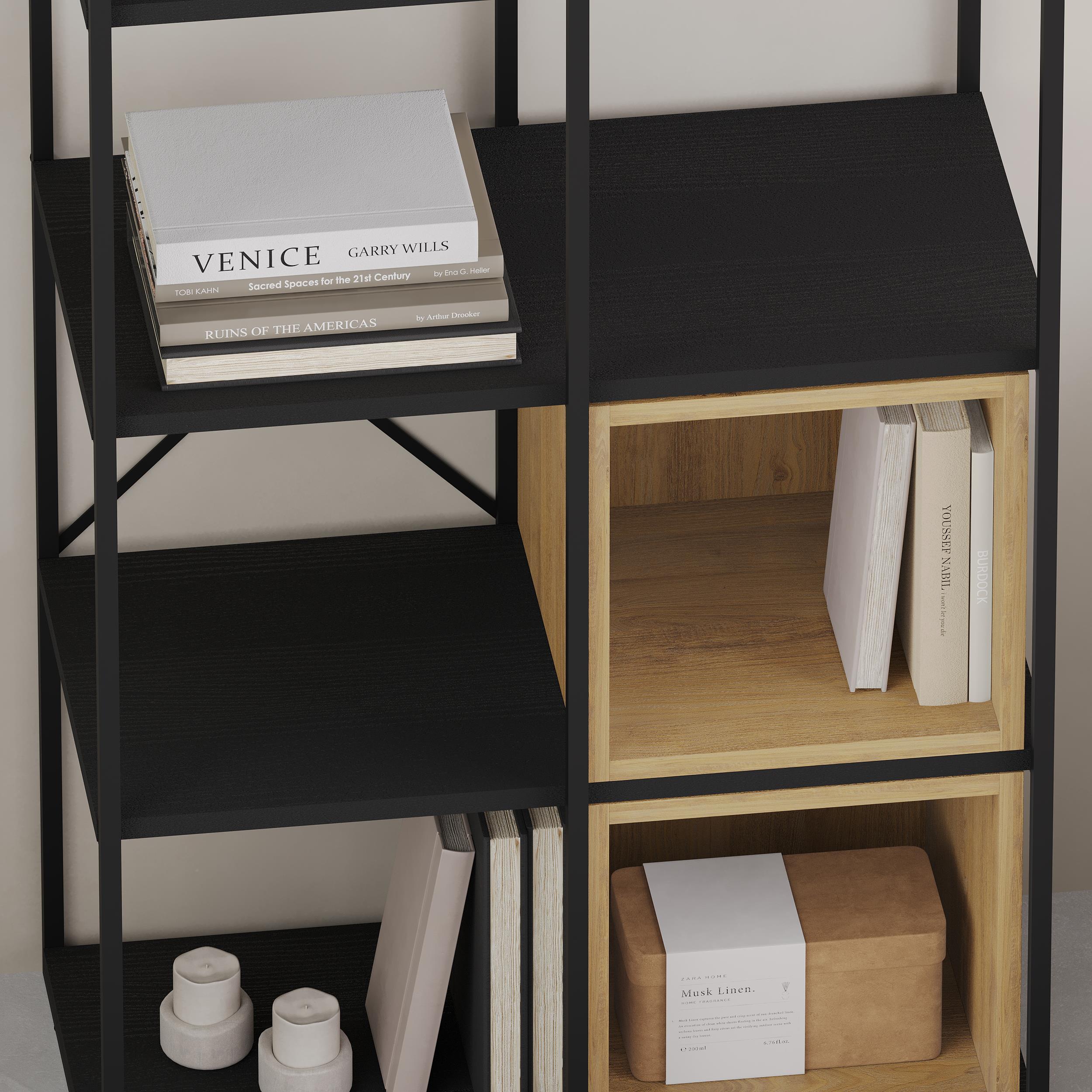 Vale Midi Industrial Bookcase close-up detail