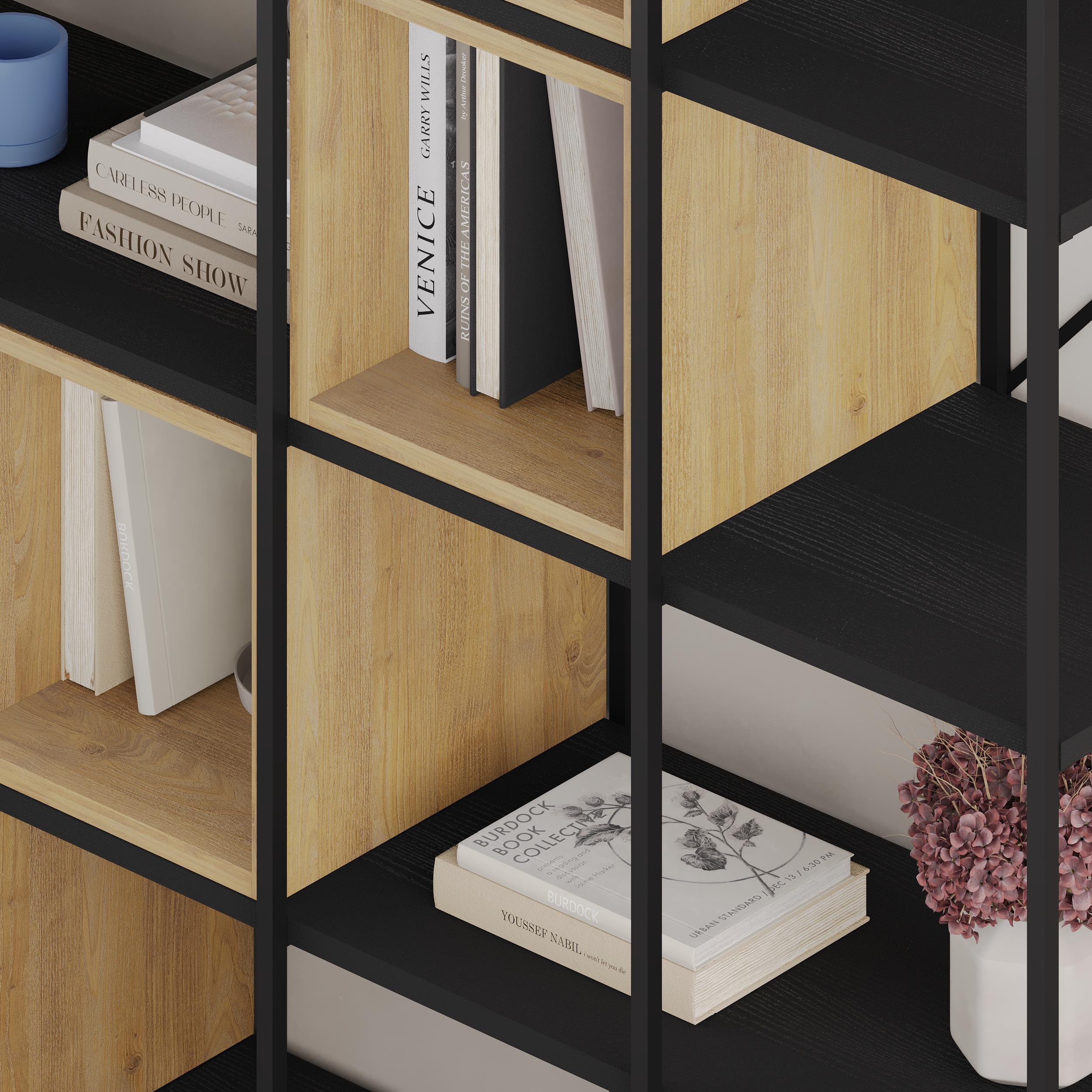 Vale Maxi Industrial Bookcase close-up detail