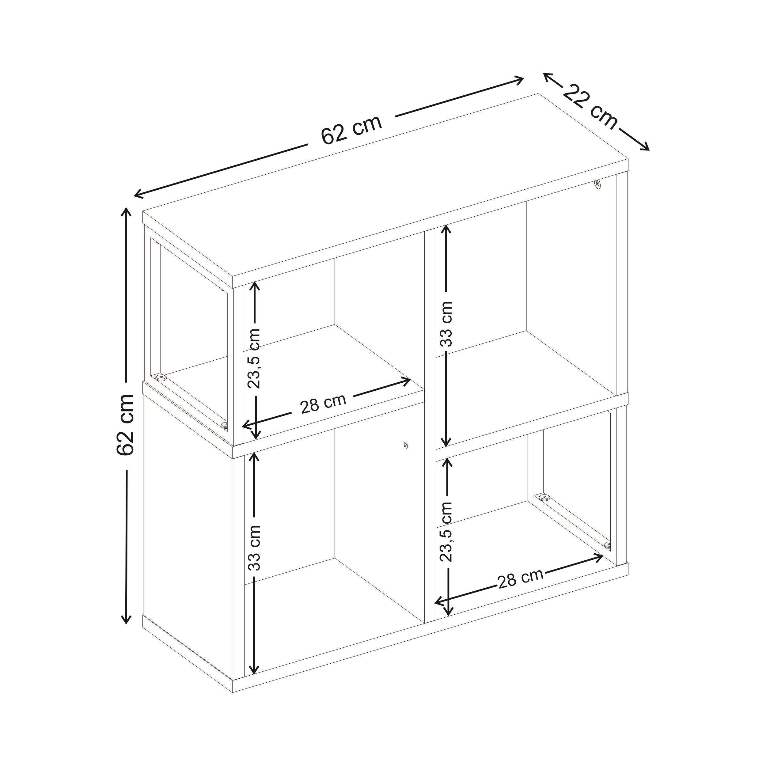 Bolton Mini Bookcase with Open Shelves - Additional Image 7