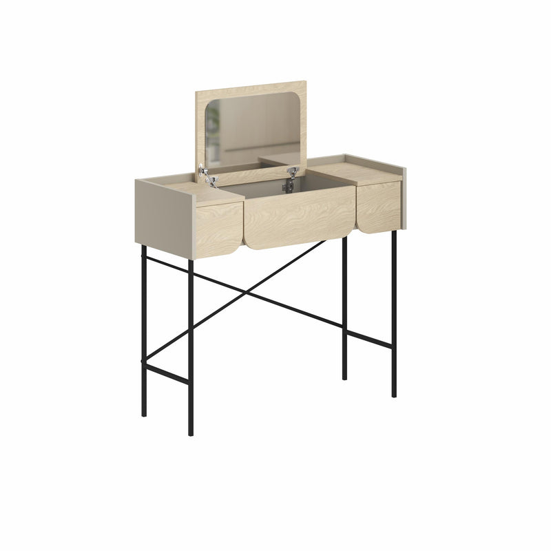 Terra Dressing Table with Mirror and 2 Drawers - Additional Image 1