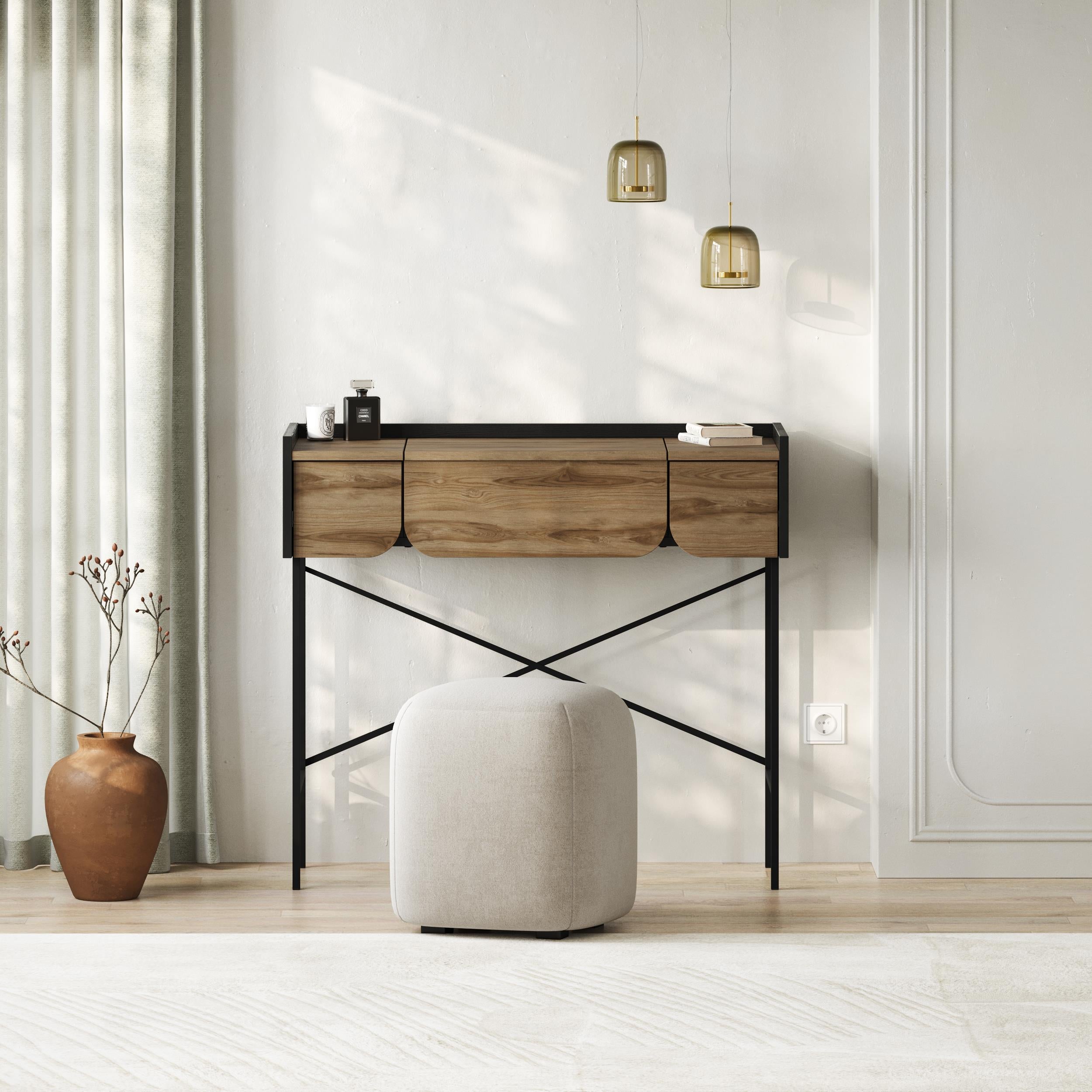 Terra Dressing Table with Mirror and 2 Drawers - Additional Image 16