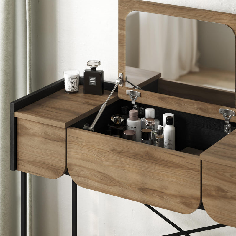 Terra Dressing Table with Mirror and 2 Drawers - Additional Image 11