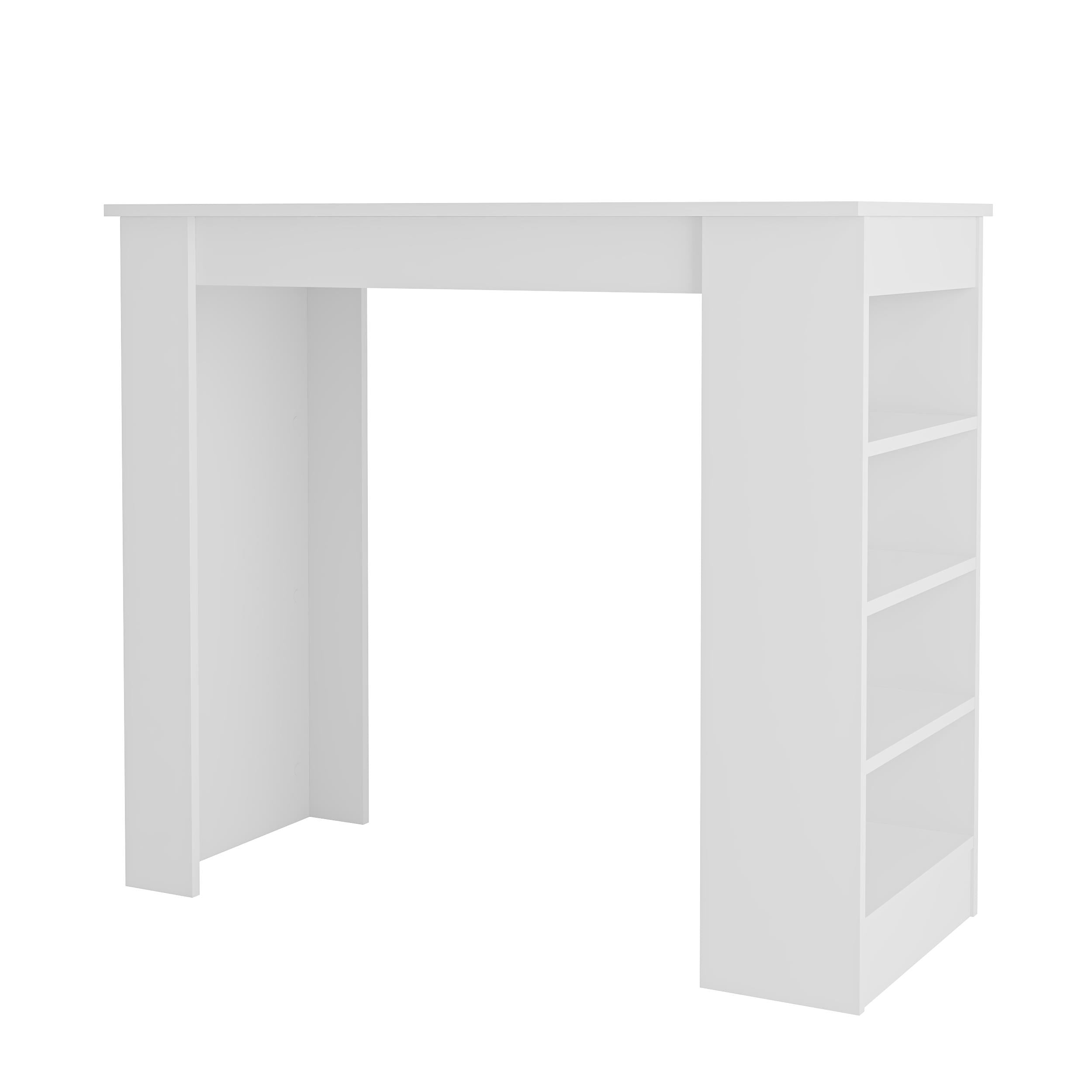 Swallow Modern Kitchen Bar Table – Dining Table with Storage Shelves - Additional Image 1