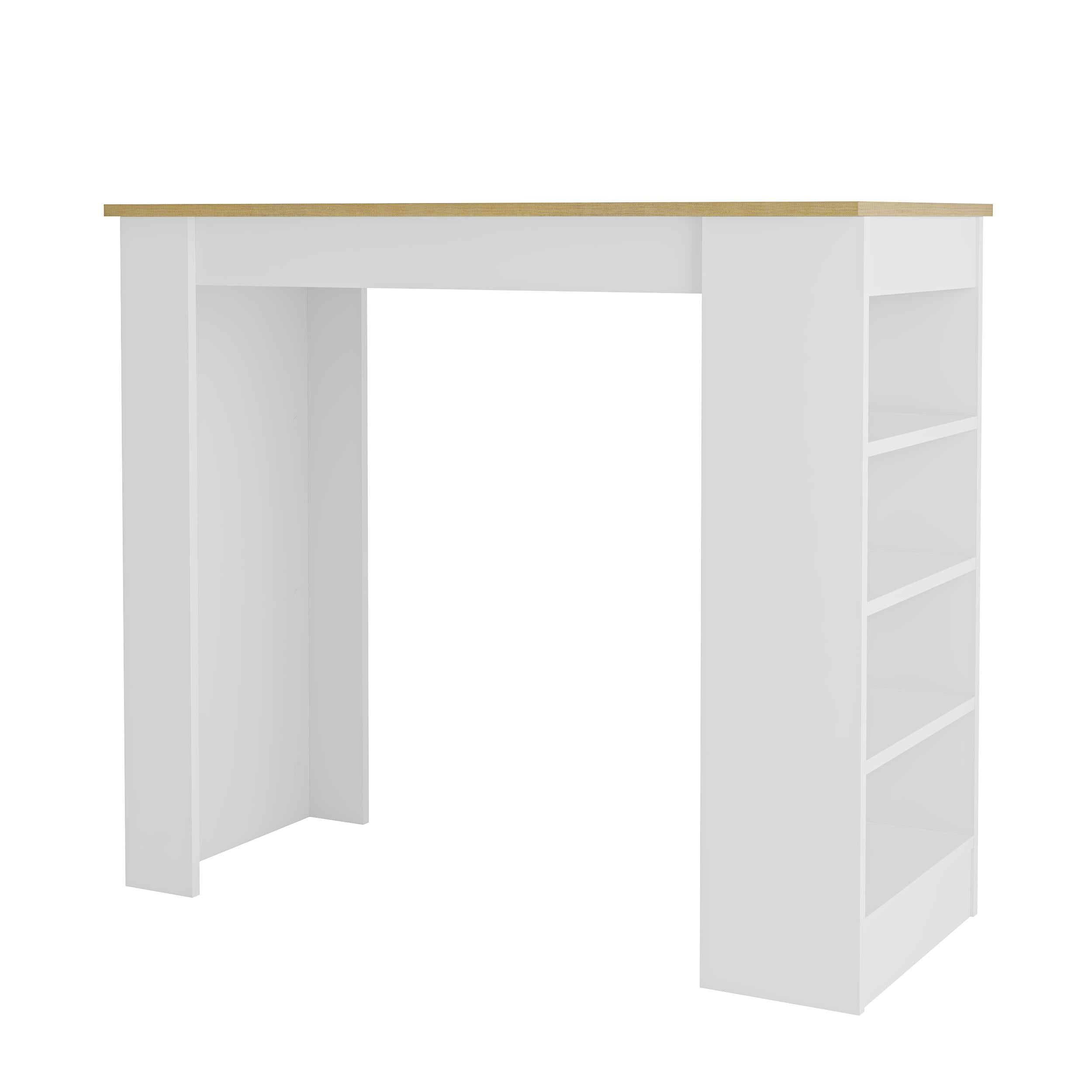 Swallow Modern Kitchen Bar Table – Dining Table with Storage Shelves - Additional Image 2
