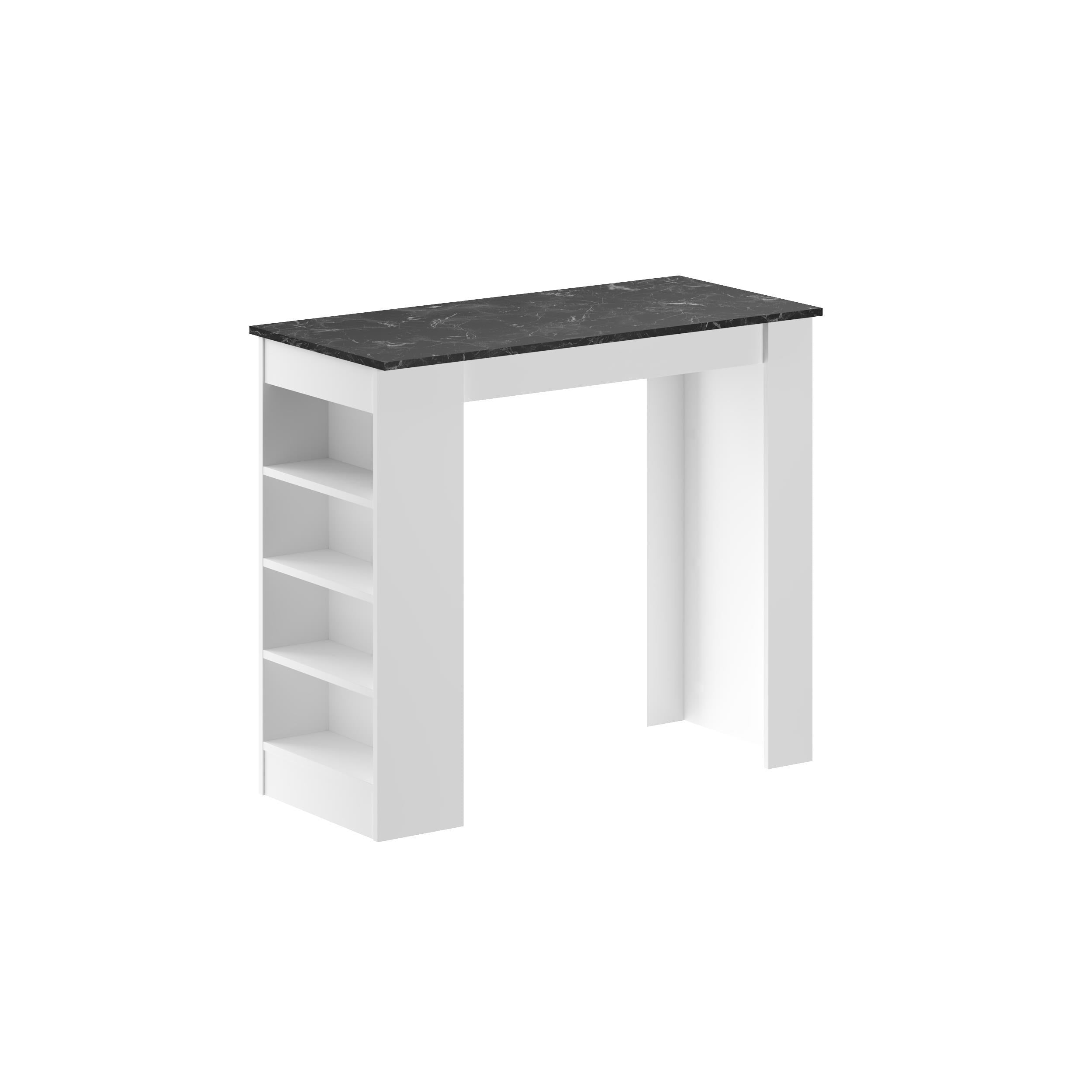 Swallow Modern Kitchen Bar Table – Dining Table with Storage Shelves - Additional Image 3