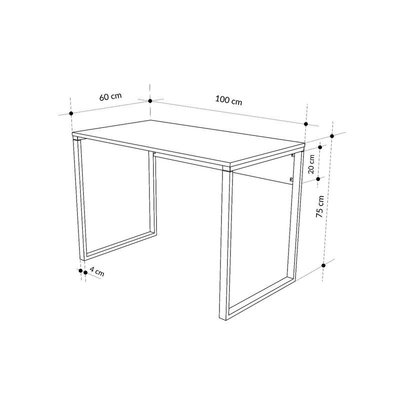 Inna Working Table – 100 cm Modern Desk - Additional Image 11
