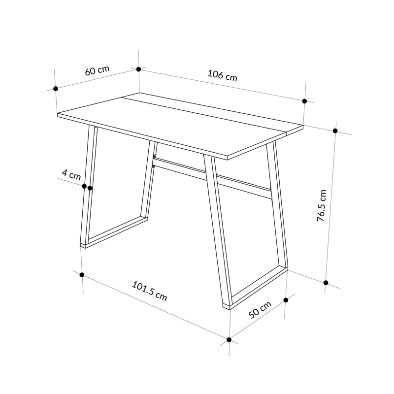 Kemre Study Desk – Modern Home Office Desk - Additional Image 3