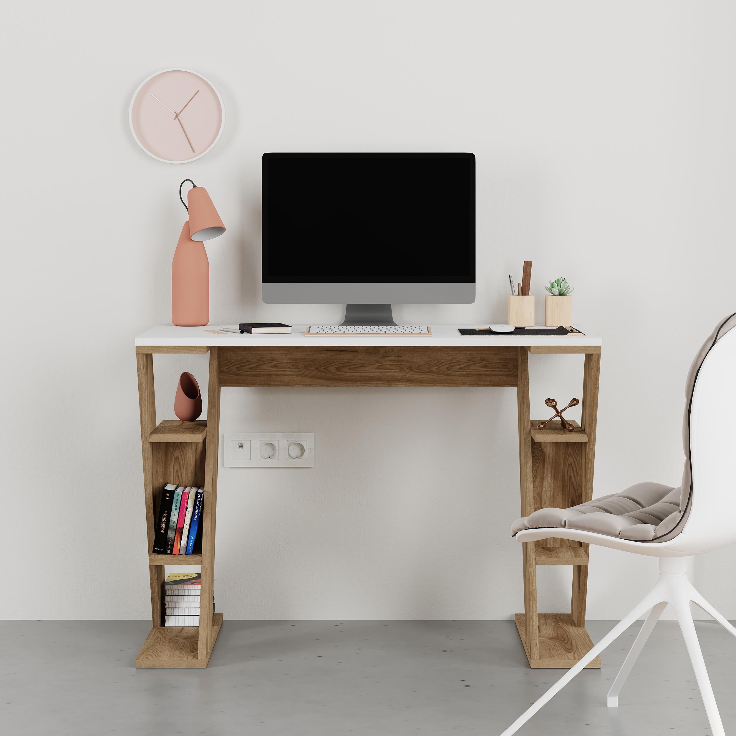 Papillon Modern Study Desk - styled in a home office setting
