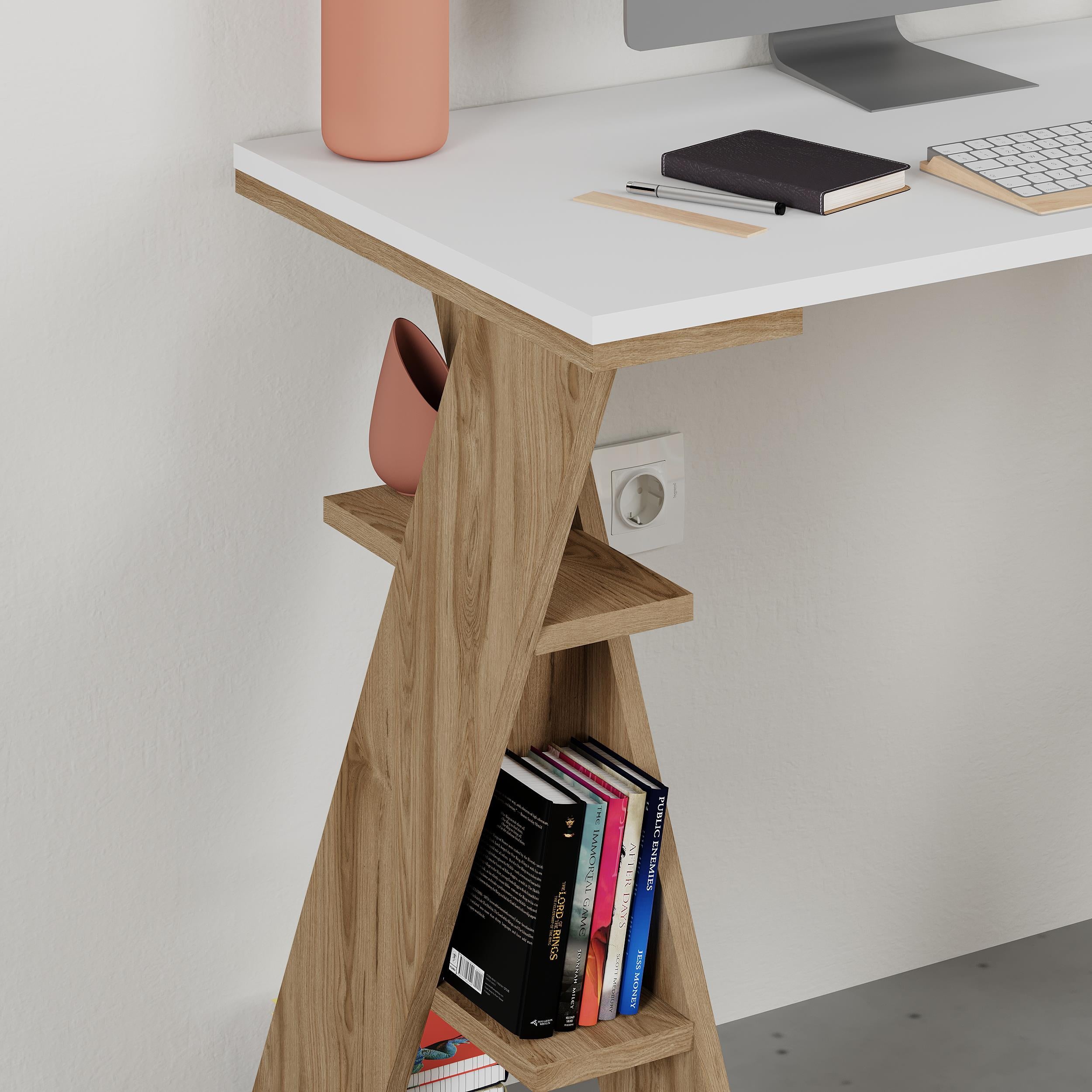 Papillon Modern Study Desk - close-up detail