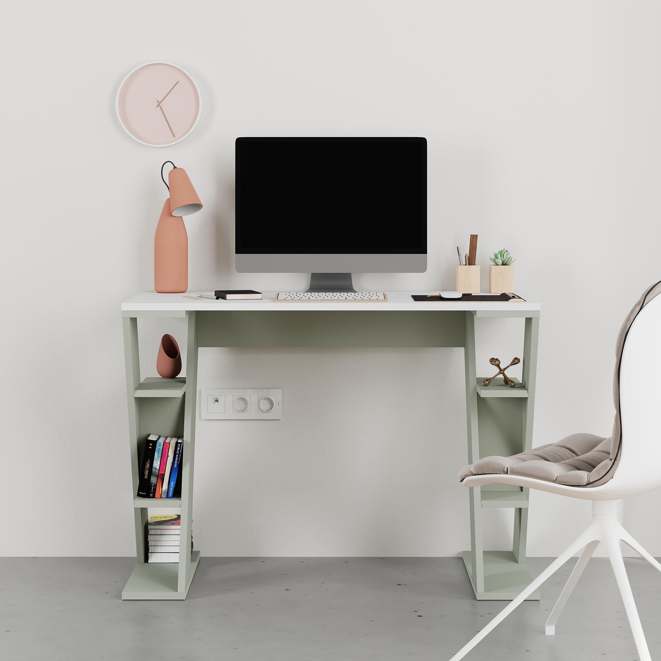 Papillon Modern Study Desk - styled in a home office setting