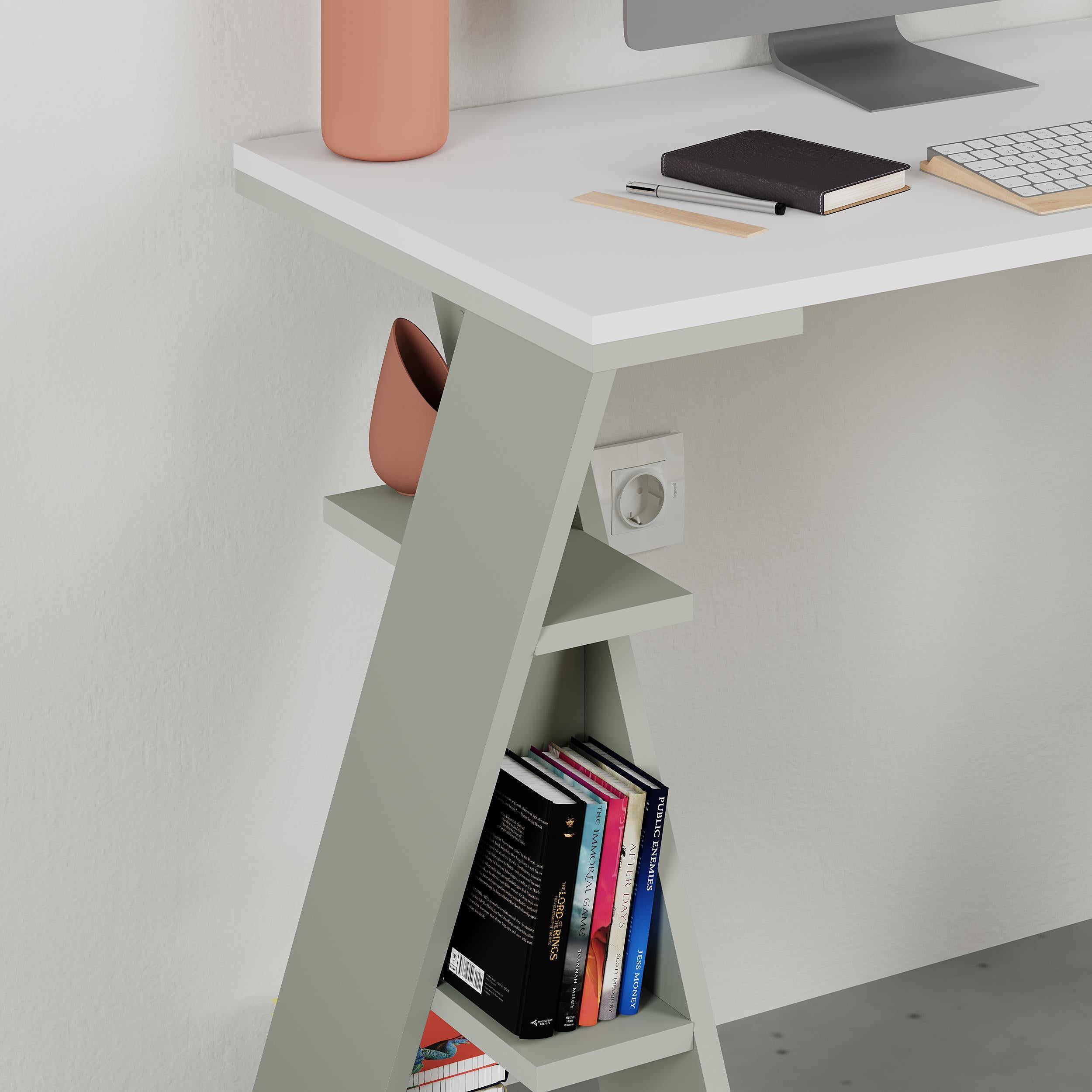 Papillon Modern Study Desk - close-up detail
